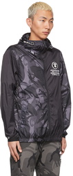 AAPE by A Bathing Ape Black Camo Light Weight Jacket