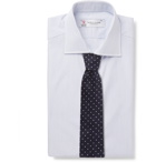 Turnbull & Asser - Navy Cutaway-Collar Striped Cotton Shirt - Blue