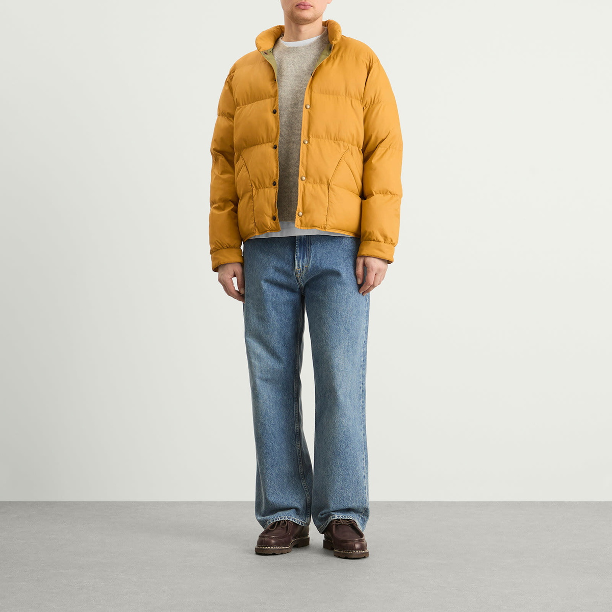 美品 RRL ダブルアールエル リアルファー フーデット ダウンコート