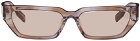 MCQ Brown Rectangular Sunglasses