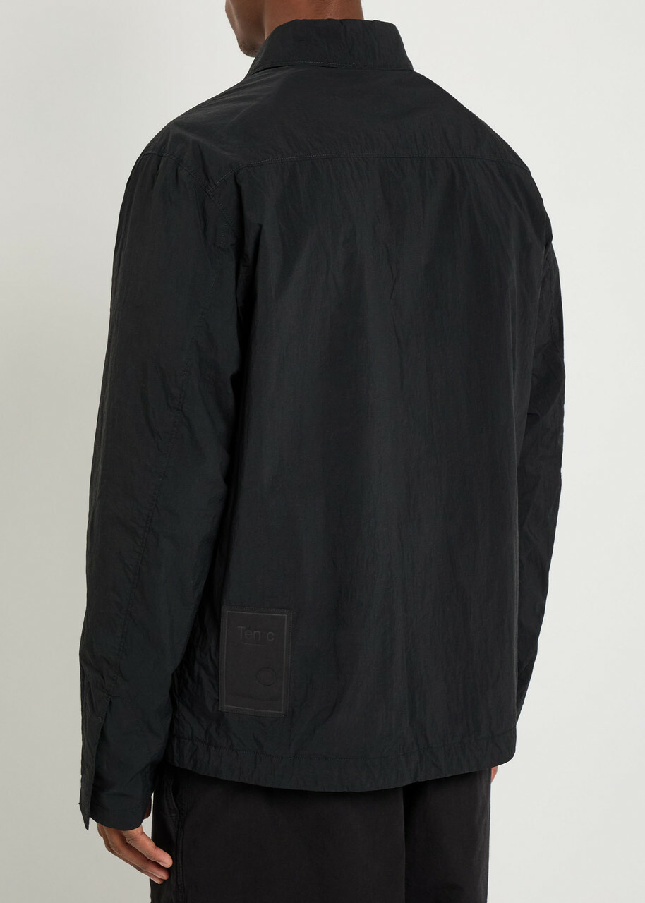 Ten C Crinkled Overshirt Leopard