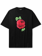 Acne Studios - Enrik Oversized Printed Cotton-Jersey T-Shirt - Black