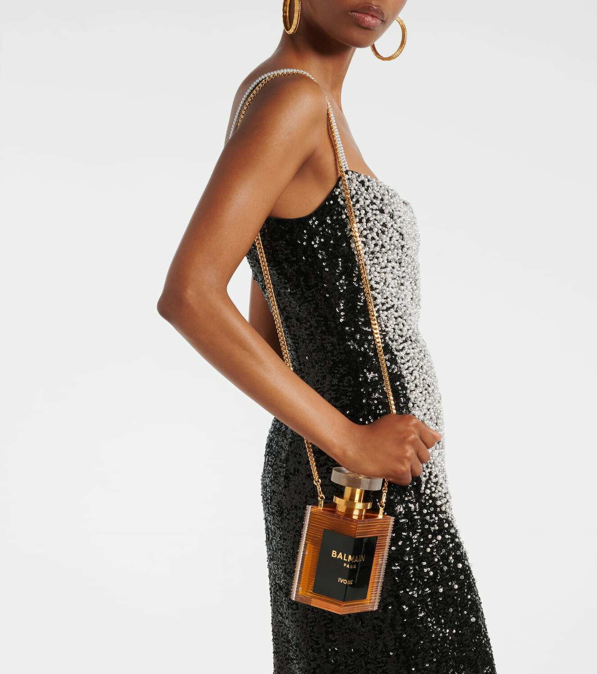 Balmain Minaudière perfume crossbody bag