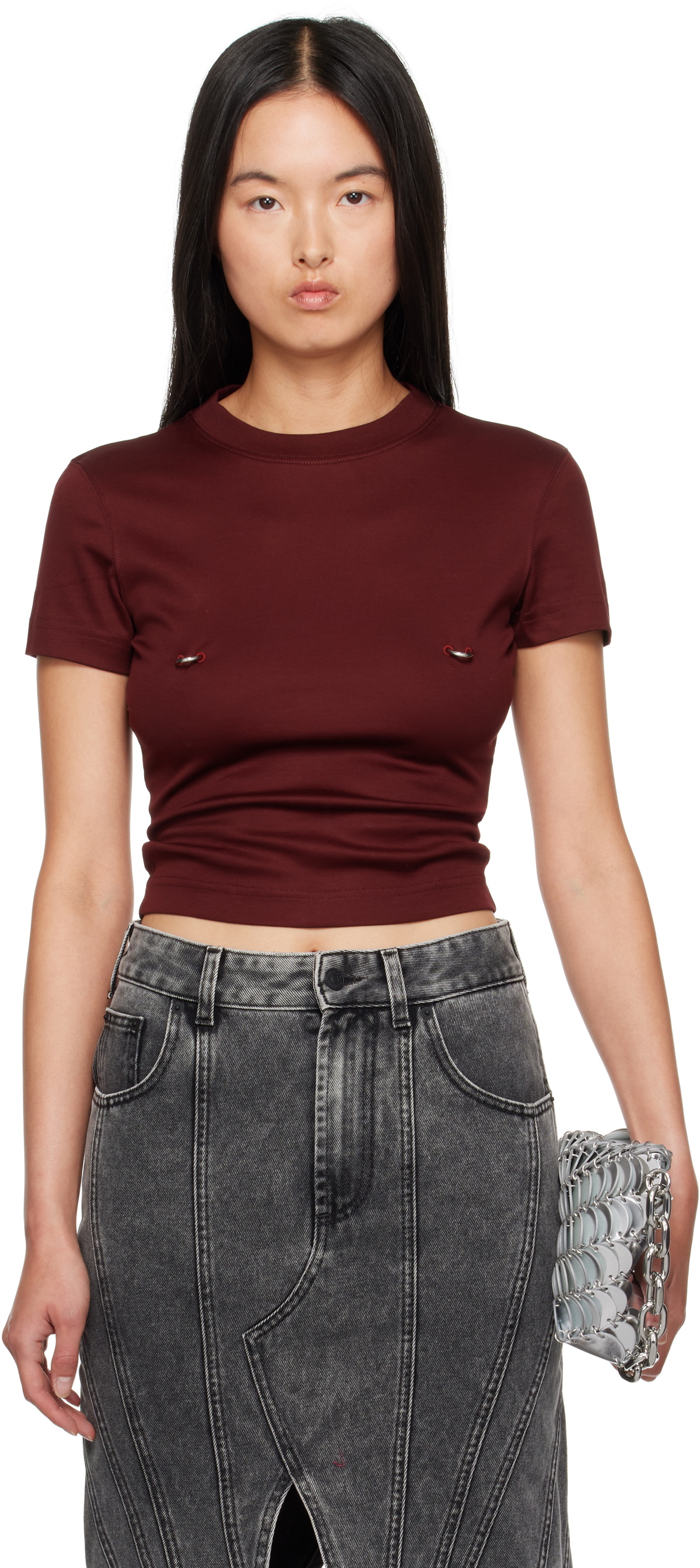 【関税込み】Mugler ブラック 'Mugler' Signature ロゴ Tシャツ NWT MUGLER H&M Womens Cotton Star Logo Printed Short Sleeve