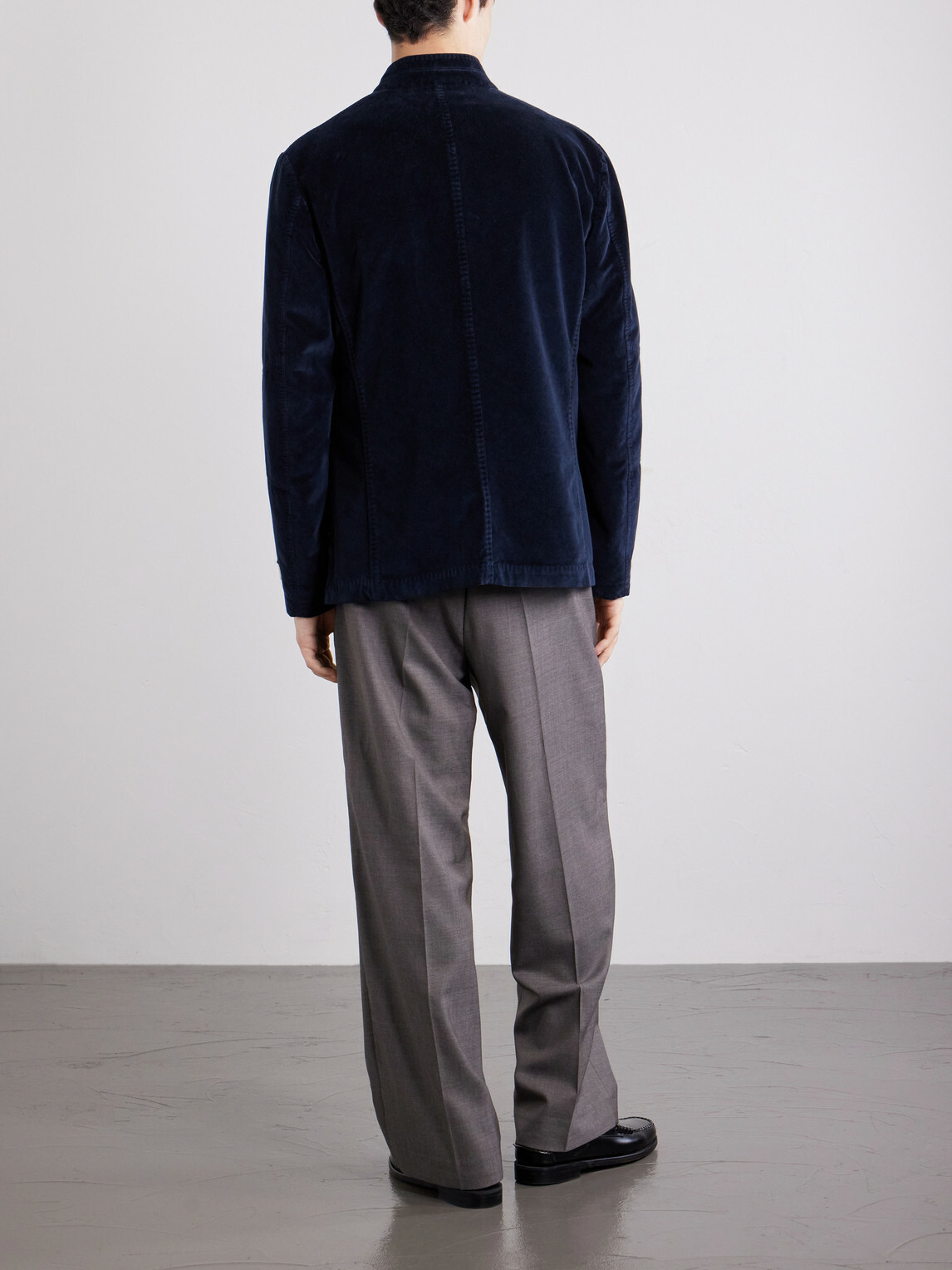 Massimo Alba - Gstaad panelled Cotton-Velvet Jacket - Blue