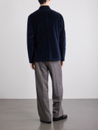 Massimo Alba - Gstaad panelled Cotton-Velvet Jacket - Blue