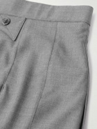 Thom Browne - Pleated Striped Wool Skirt - Gray