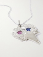 Bleue Burnham - The Bouquet Sterling Silver and Sapphire Pendant Necklace