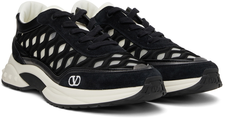 Valentino Garavani Black Ready Go Runner Low Sneakers