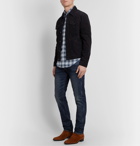 TOM FORD - Slim-Fit Checked Cotton Western Shirt - Blue