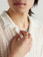 Peyote Bird - Visionary Sterling Silver Turquoise Ring - Silver