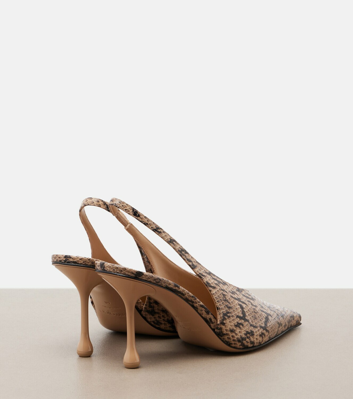 Jimmy Choo Isa snake-effect leather slingback pumps
