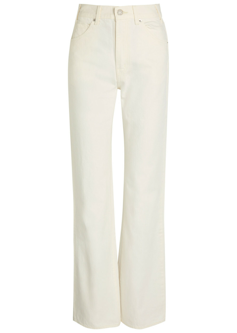 Nili Lotan Joan Straight-leg Jeans Cream