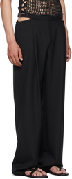 Dion Lee Black Wool Lingerie Trousers