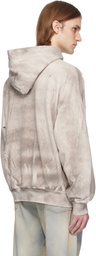Feng Chen Wang Gray Sandwashed Ripped Hoodie