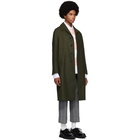 Thom Browne Green Melton Relaxed Unconstructed Coat