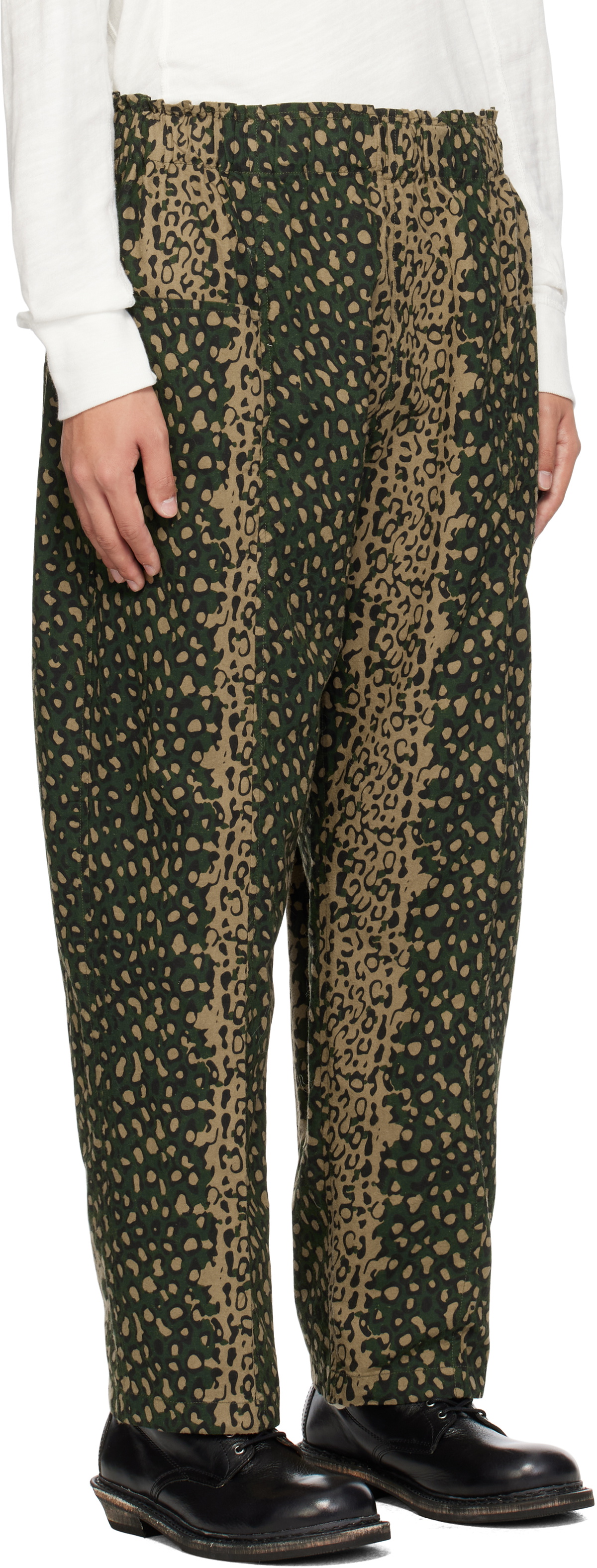 South2 West8 Green Army String Trousers