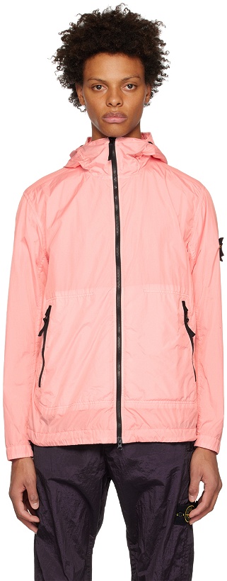 Photo: Stone Island Pink Crinkled Jacket