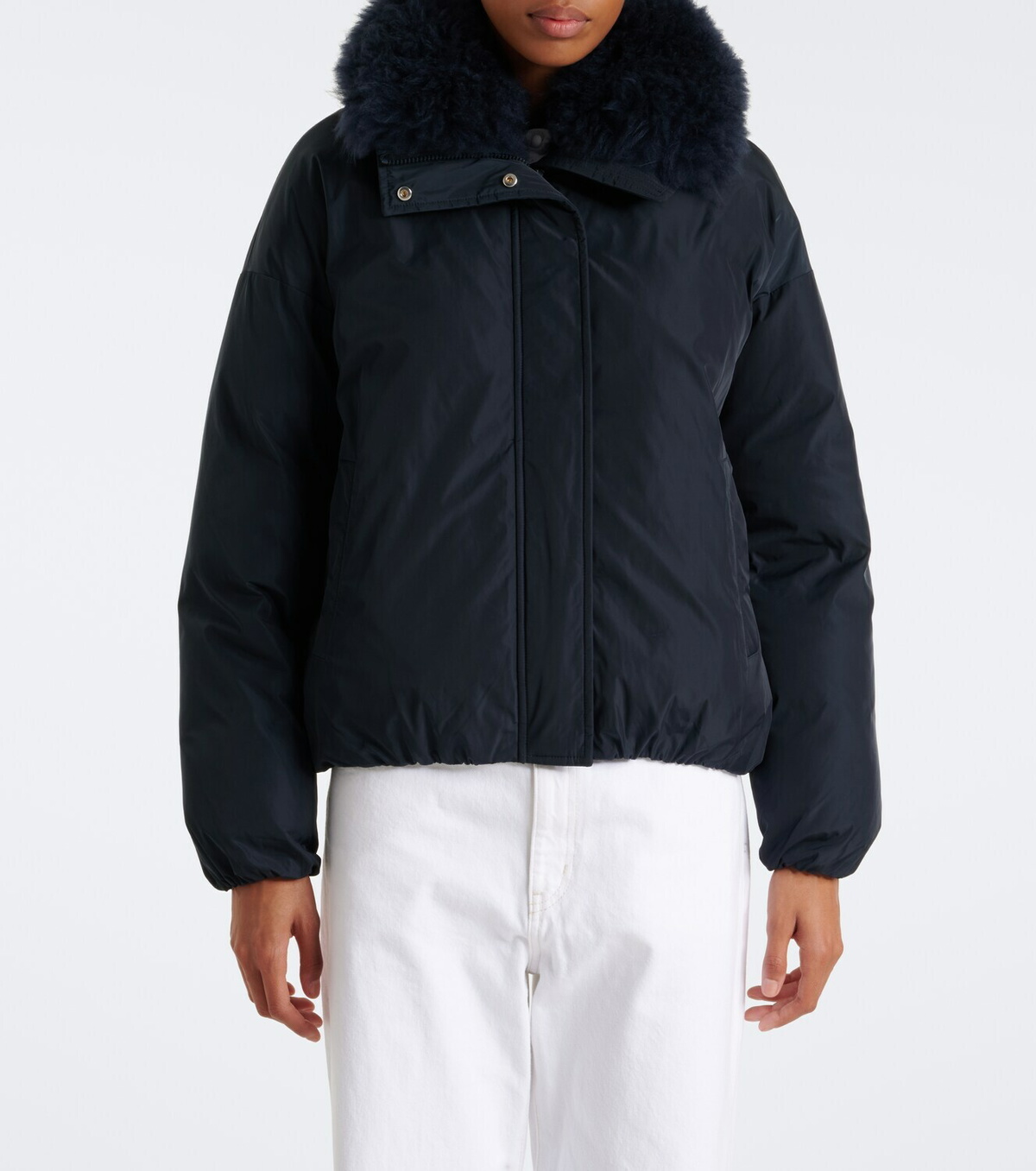 Yves Salomon Wool-trimmed down jacket