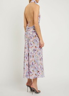 Balmain Poppy Floral-print Silk Midi Dress White