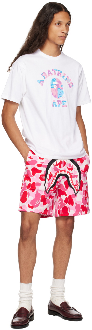 A bape ハーフパンツ shark pink BATHING APE｜アベイシングエイプの