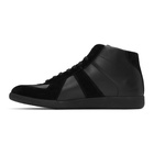 Maison Margiela Black Replica Mid-Top Sneakers