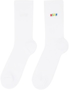 MSGM White Logo Socks