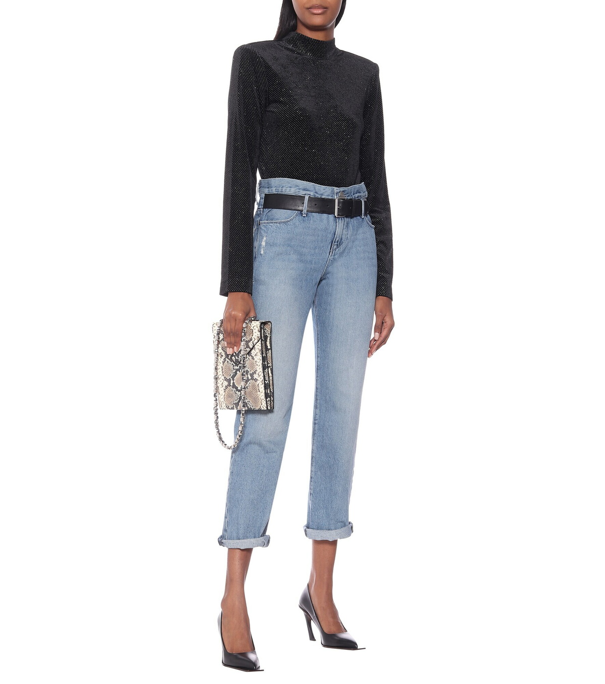 Rta - Freddie metallic velour top