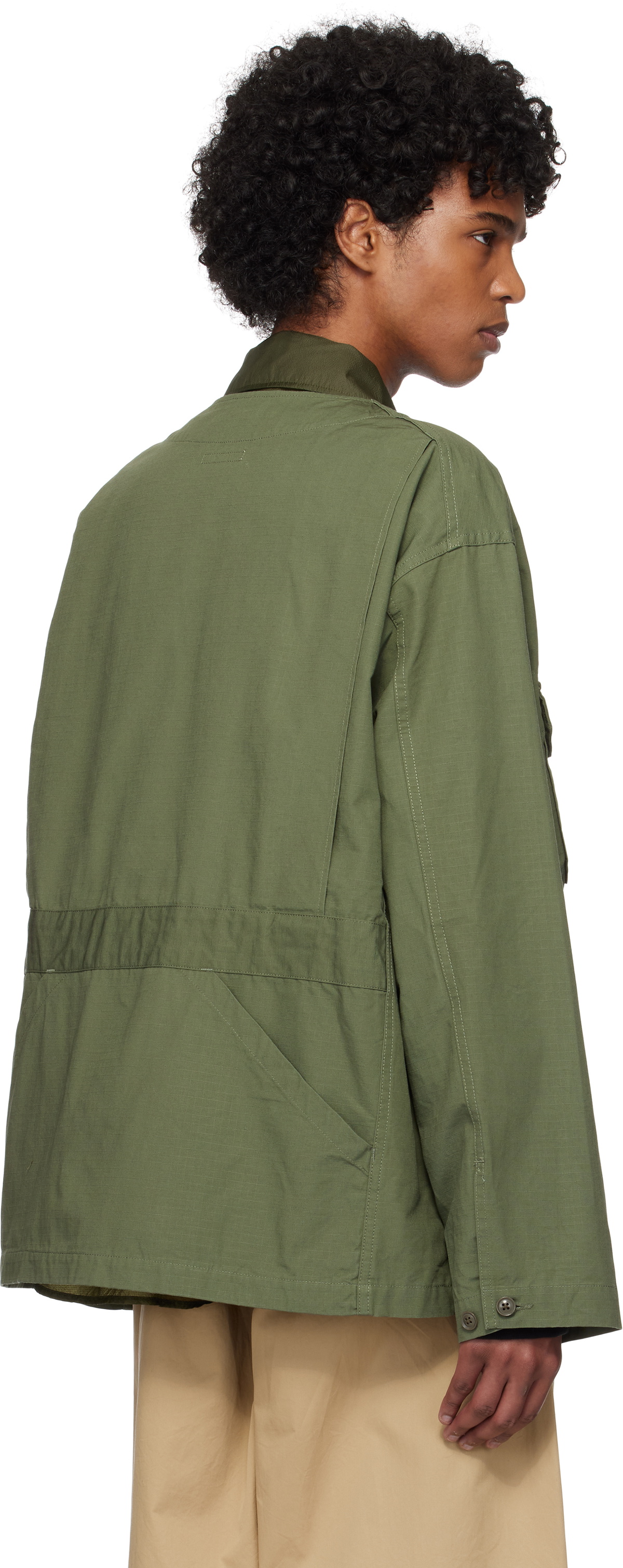 Engineered Garments Khaki Cardigan Jacket Engineered Garments