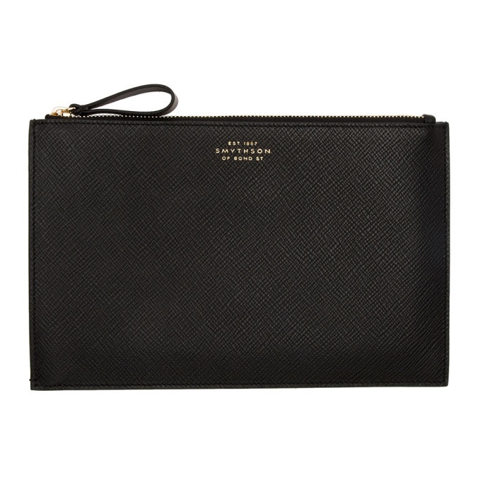 Photo: Smythson Black Panama Gusseted Pouch