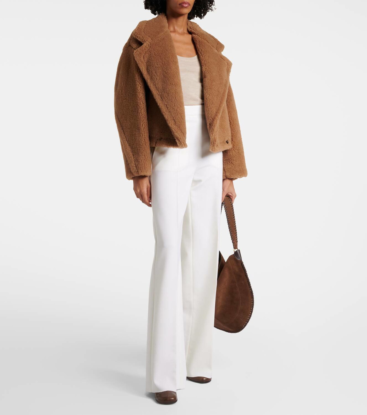 Max Mara Gardone camel hair and silk teddy coat Max Mara