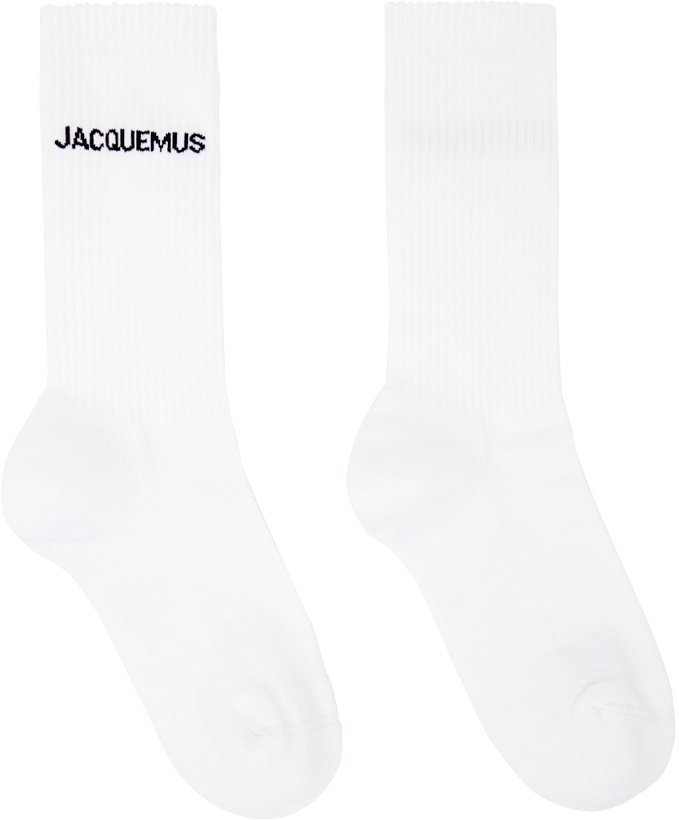 Photo: Jacquemus White Les Classiques 'Les chaussettes Jacquemus' Socks