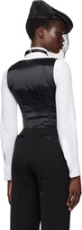 Dolce&Gabbana Black Silk Duchesse Single Breasted Tuxedo Vest