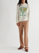 Casablanca - Tennis Club Printed Organic Cotton-Jersey Sweatshirt - Neutrals