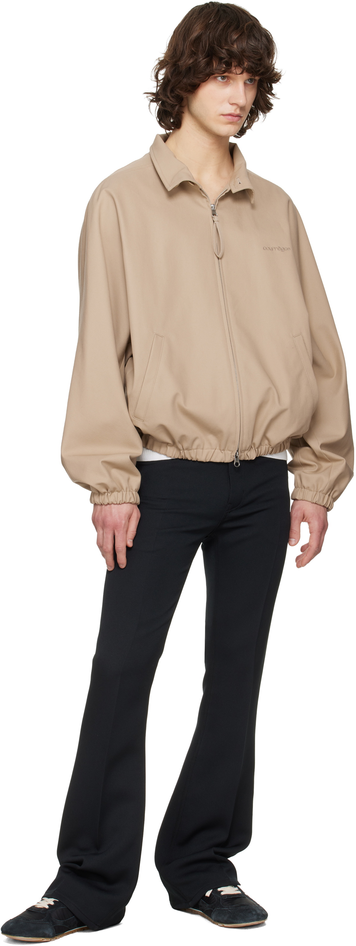 Courrèges Black Signature 70's Bootcut Trousers