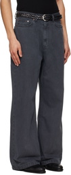 TONYWACK Gray Wide-Leg Jeans