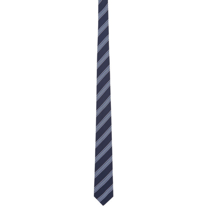 Photo: Salvatore Ferragamo Navy Striped Tie