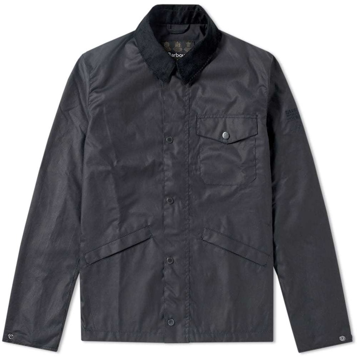 Photo: Barbour International Steve McQueen Mud Wax Jacket Blue