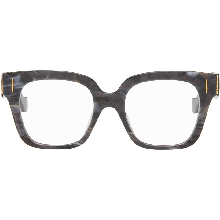 Photo: LOEWE Black & Gray Anagram Glasses