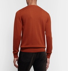 A.P.C. - Logo-Intarsia Cotton and Cashmere-Blend Sweater - Orange