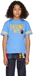 BAPE Kids Blue Ape Head College Patch T-Shirt