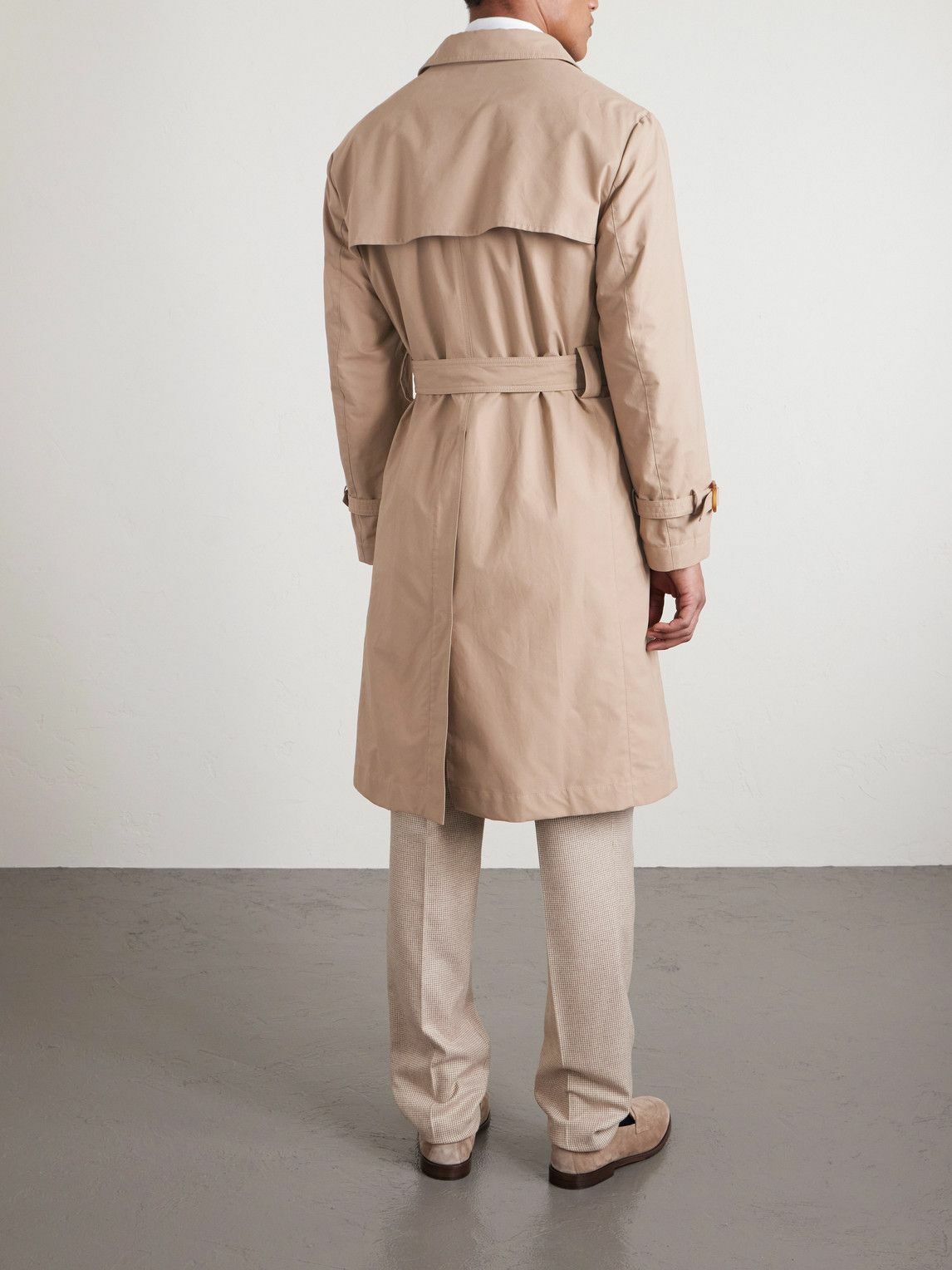 Brunello Cucinelli - Belted Cotton-Blend Trench Coat - Brown