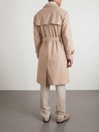 Brunello Cucinelli - Belted Cotton-Blend Trench Coat - Brown