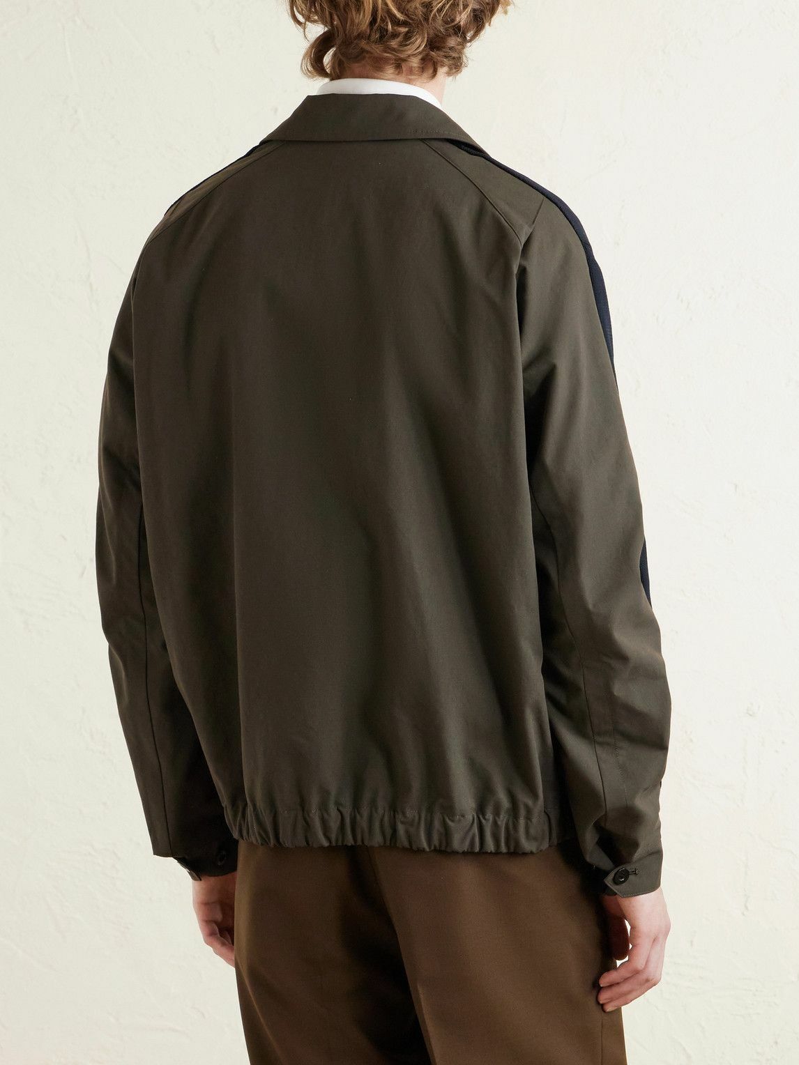 Sacai - Knitted and Shell Jacket - Blue