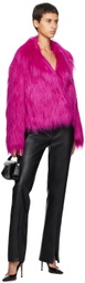 Stand Studio Pink Janet Faux-Fur Jacket