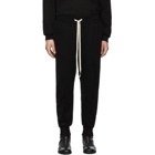 The Viridi-anne Black Cotton Fleece Lounge Pants