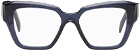Prada Eyewear Blue Cat-Eye Acetate Glasses