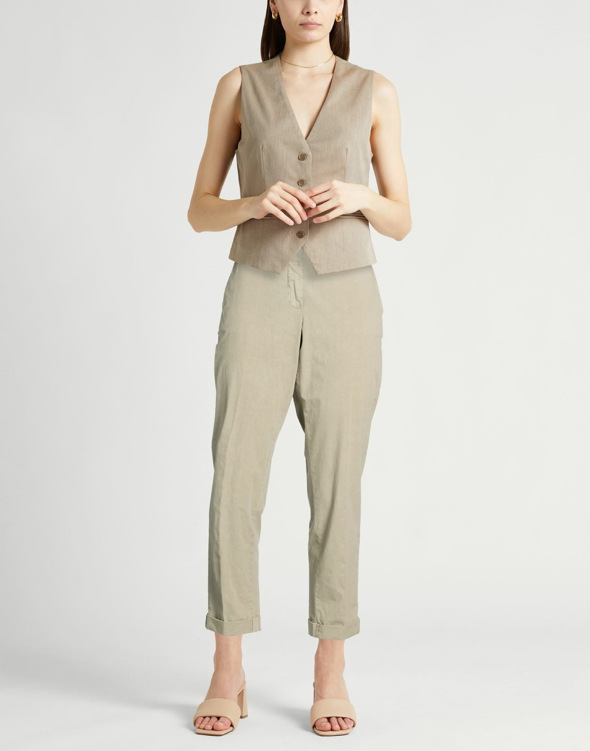 Peserico Womens Pants Khaki