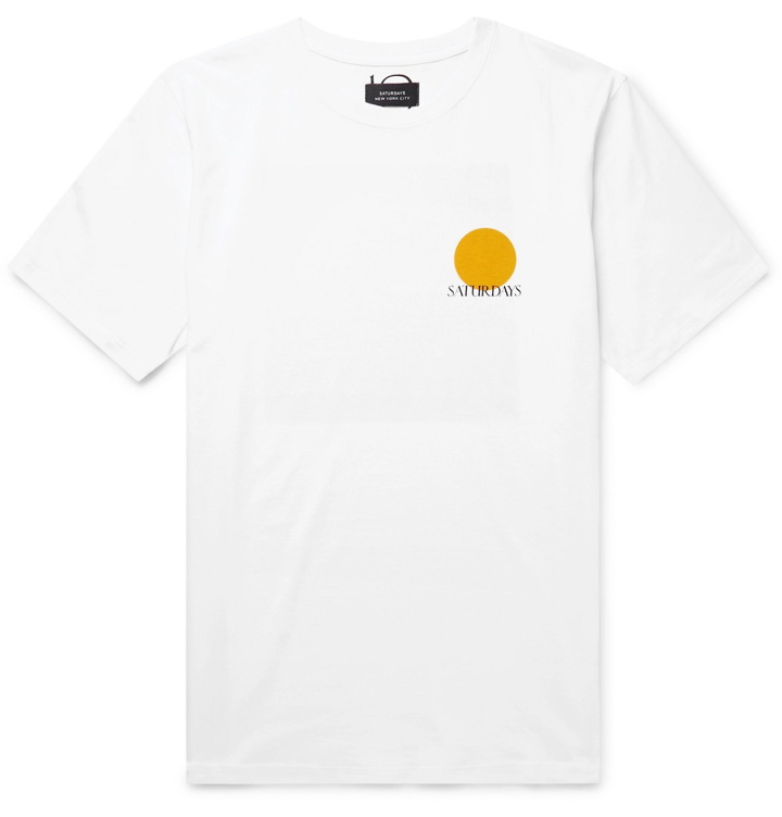 Photo: Saturdays NYC - Logo-Print Cotton-Jersey T-Shirt - White