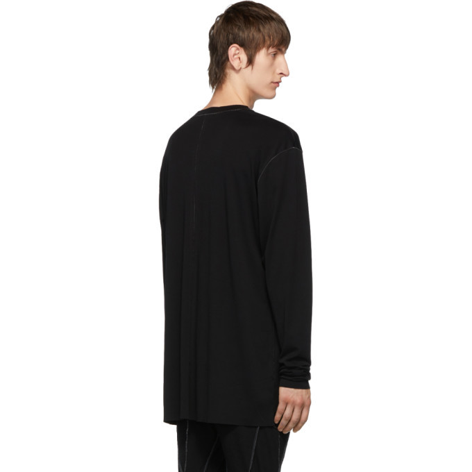 The Viridi-anne Black Smooth Stitch Long Sleeve T-Shirt The Viridi
